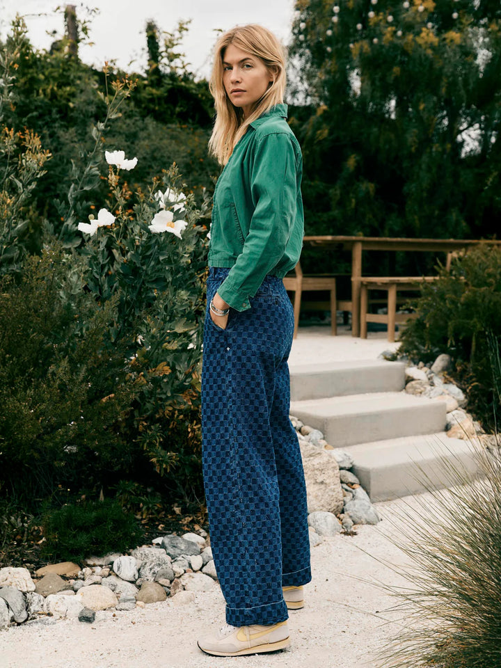 Imogene + Willie - Women's Logan Washed Indigo Check Trousers