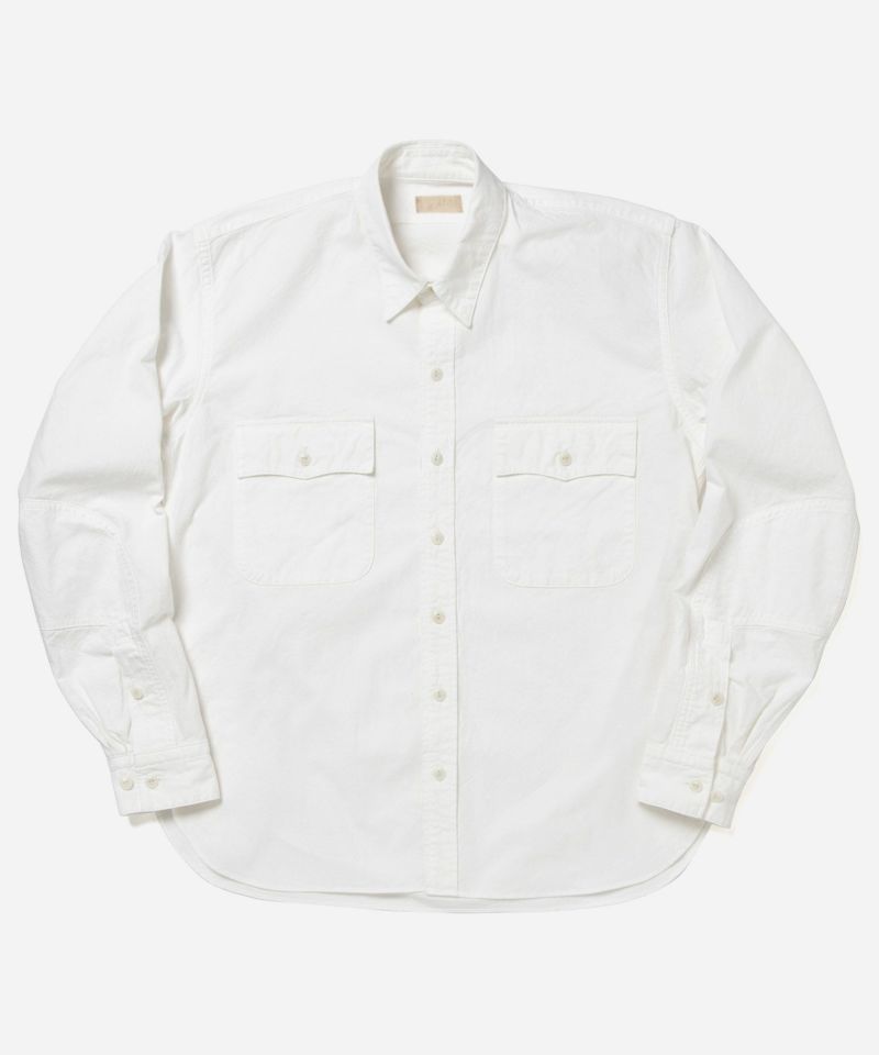 Maru Sankaku Peke Military Shirt MSP-5004 - White