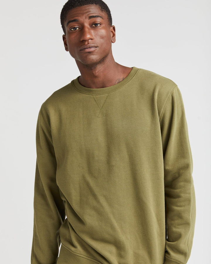 RicherPoorer Olive Army Recycled Fleece Sweatshirt