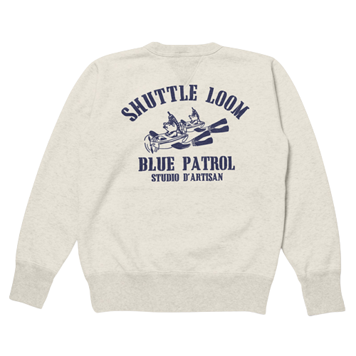 Studio D'Artisan - Blue Patrol Sweatshirt - Oatmeal