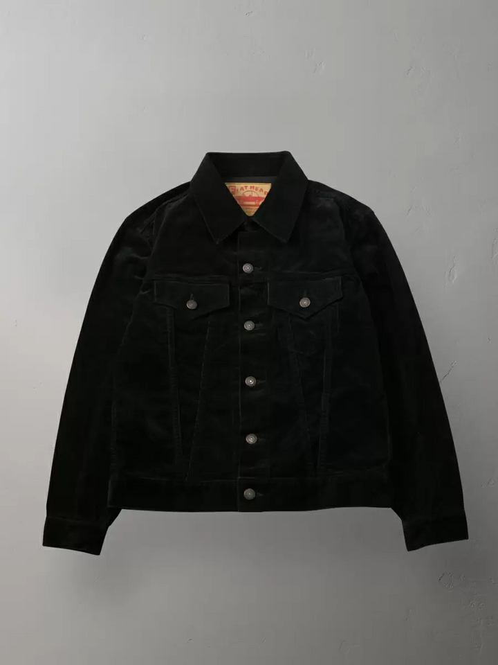 The Flat Head - Black Corduroy 60's Jacket