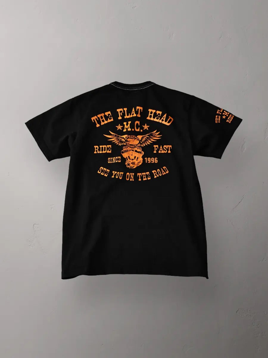 Flat Head Eagle Logo Tee Black – Private - Main Image