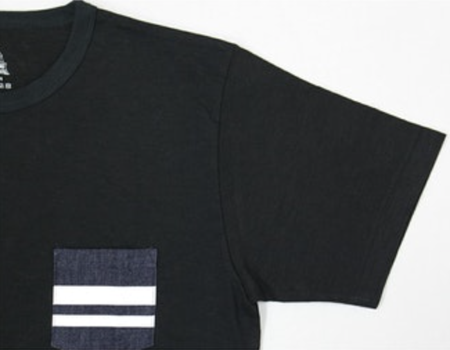 Momotaro - Denim Pocket T-shirts - Black - 07-035