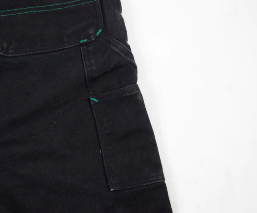 Left Field NYC Double Knee Work Chino - Black