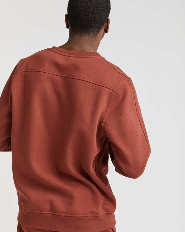 Richer Poorer - Recycled fleeced sweatshirt - Red mahogany